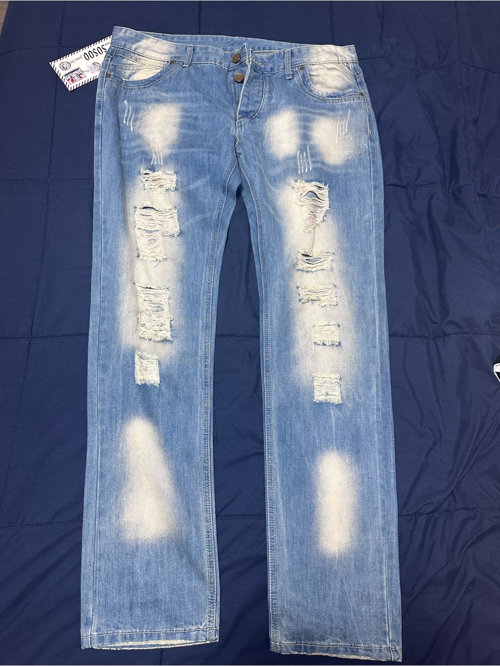 Light Blue Distressed Women’s Jeans
